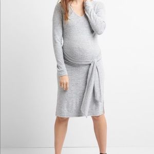 GAP Maternity Dress - NWT space dye grey marl